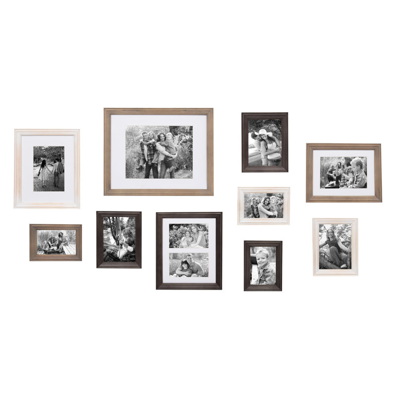 Ophelia & Co. Rayburn 10 Piece Beveled Wood Gallery Wall Frame Set